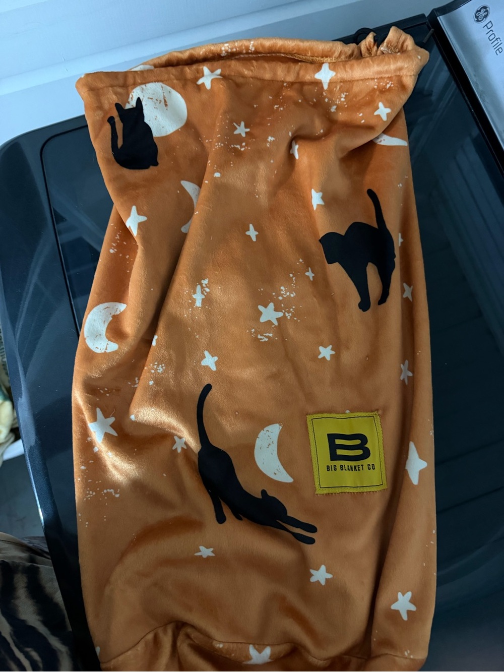 Big Blanket Co. Orange Cat Moon Star Throw